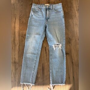 Madewell Perfect Vintage Jean with Distressing Size 28